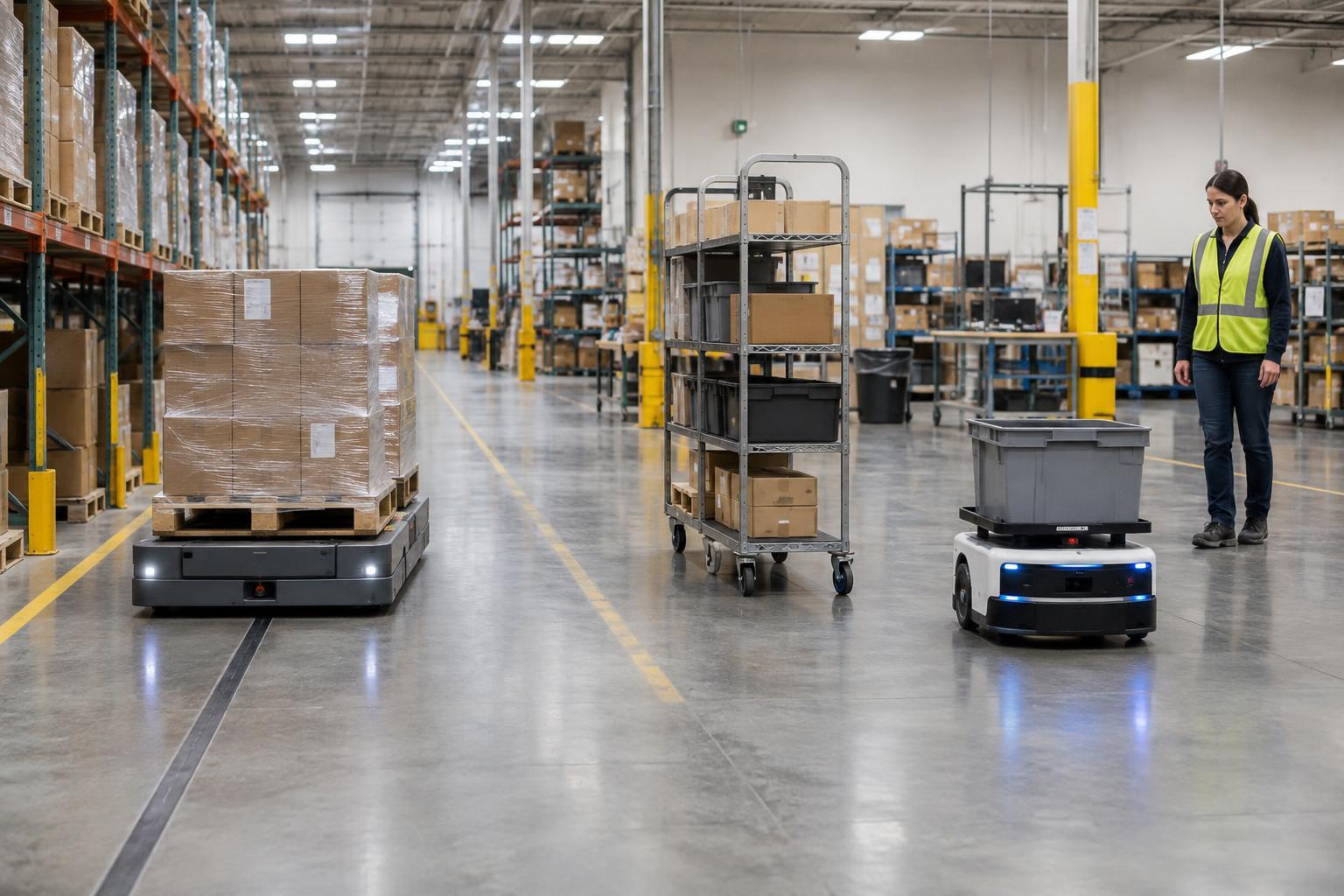 Automated Guided Vehicles vs. Autonomous Mobile Robots in Warehouses